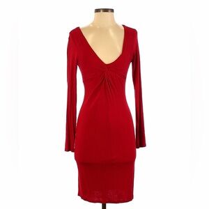 ALLOY Deep Red Long Sleeve Sweater Dress